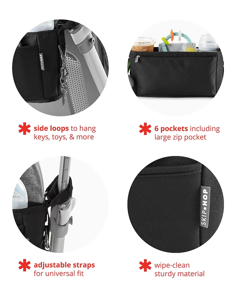 Grab & Go Ultra Stroller Organizer - Black