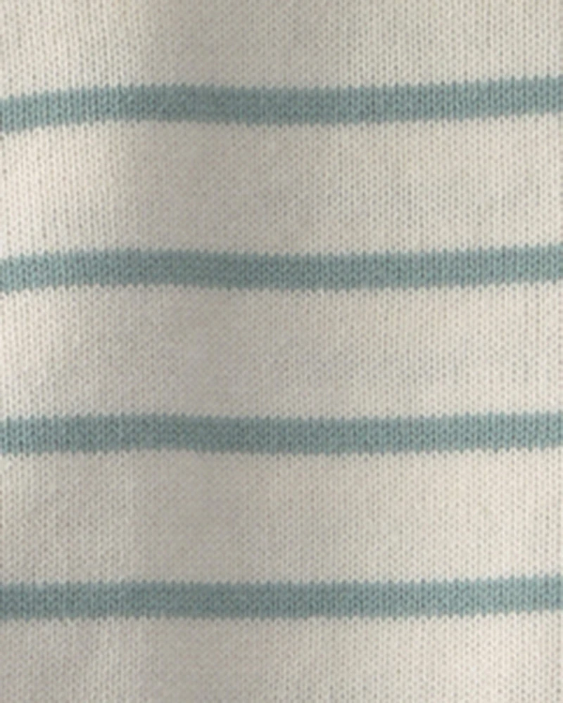 Boys 2-Piece Knit Top & Short Set Made with Organic Cotton Stripes