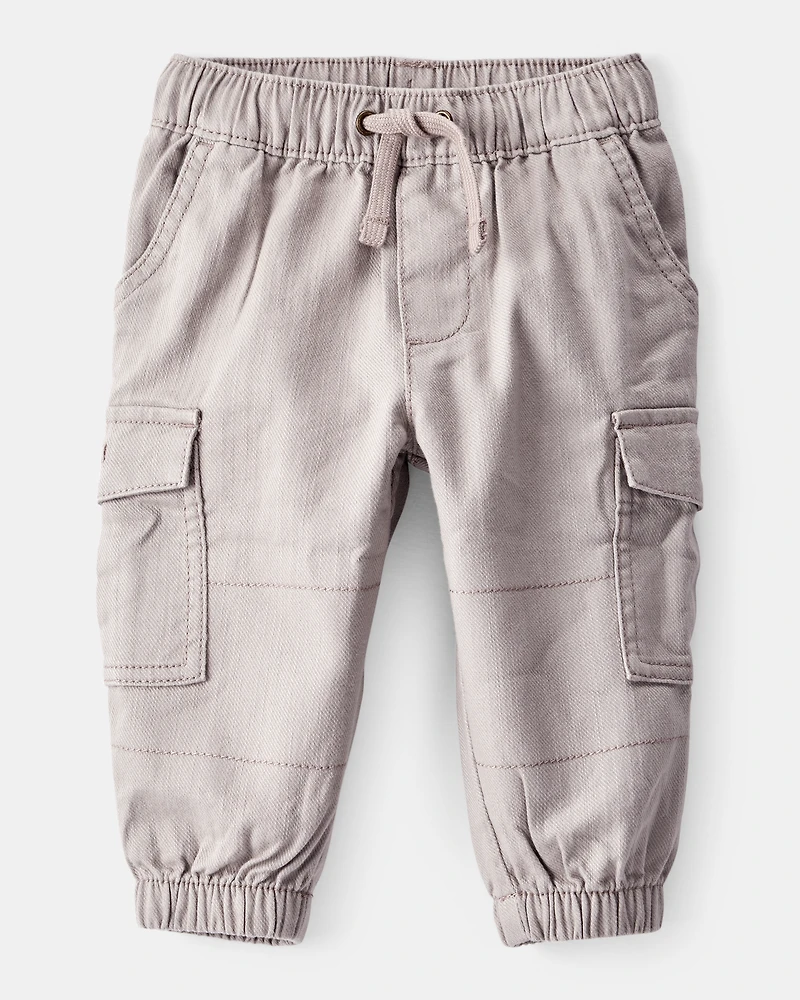 Baby Boy Cotton Fashion Cargo Pants - Grey