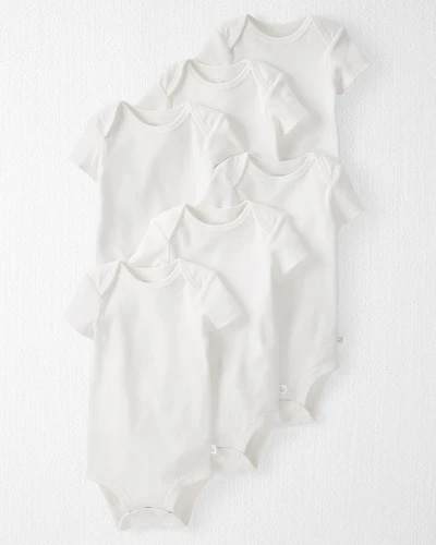 Baby 6-Pack Organic Cotton Rib Bodysuits