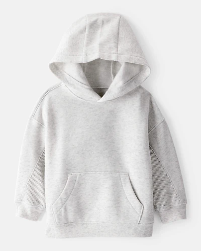 Baby Boy Solid Fleece Long-Sleeve Hoodie - Grey