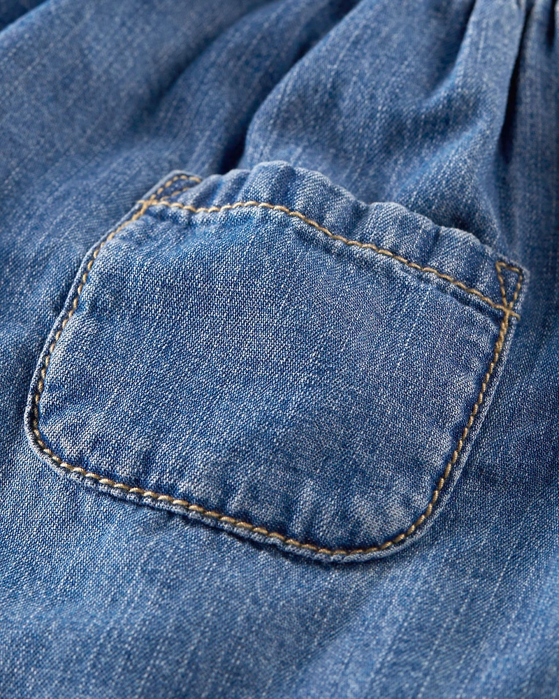Baby Organic Cotton Chambray Pocket Dress