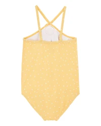 Toddler Girl 1-Piece Polka Dot Swimsuit - Gold