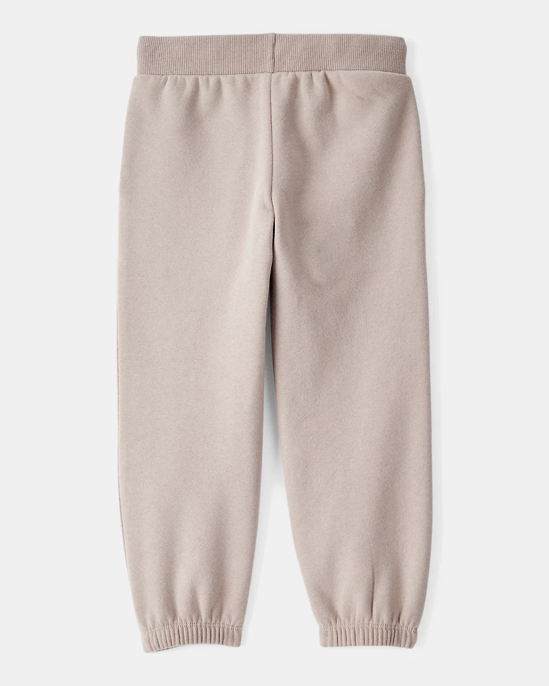 Toddler Girl Cotton Joggers - Brown
