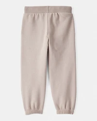 Toddler Girl Cotton Joggers - Brown