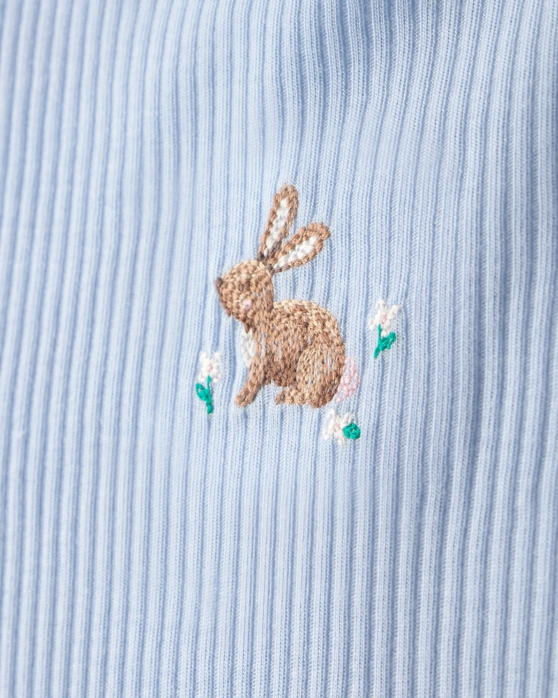 Girls 2-Pack Easter Bunny Loose Fit Night Gown - Pink/Blue