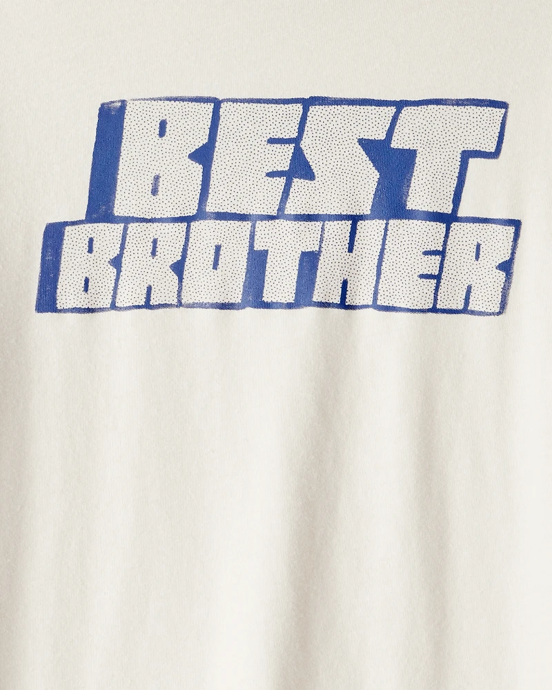Boys Best Brother Long-Sleeve Graphic Tee - White