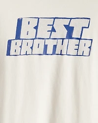 Boys Best Brother Long-Sleeve Graphic Tee - White