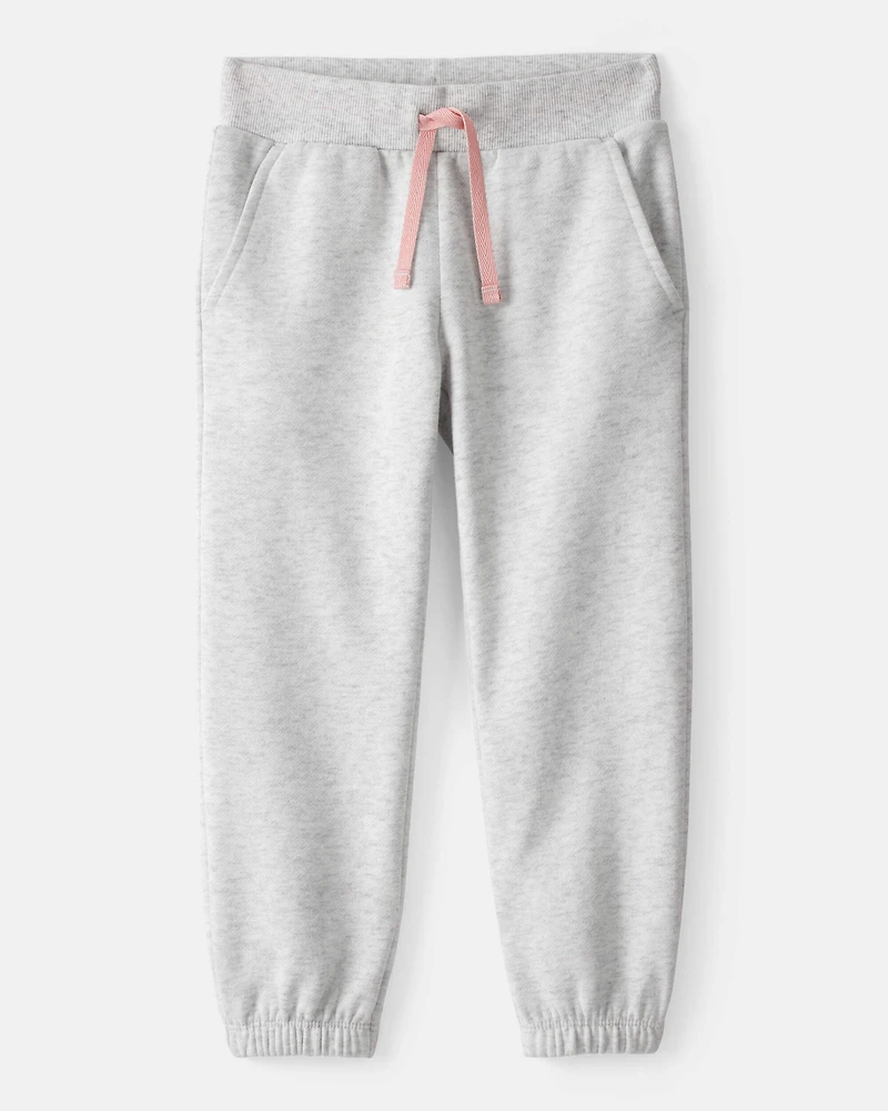 Toddler Girl Cotton Joggers - Grey