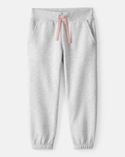 Toddler Girl Cotton Joggers - Grey