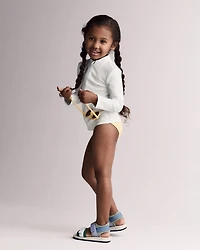 Toddler Full-Zip Long-Sleeve Rashguard - Light Green