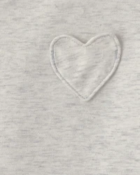 Toddler Girl Heart Long-Sleeve Top - Grey