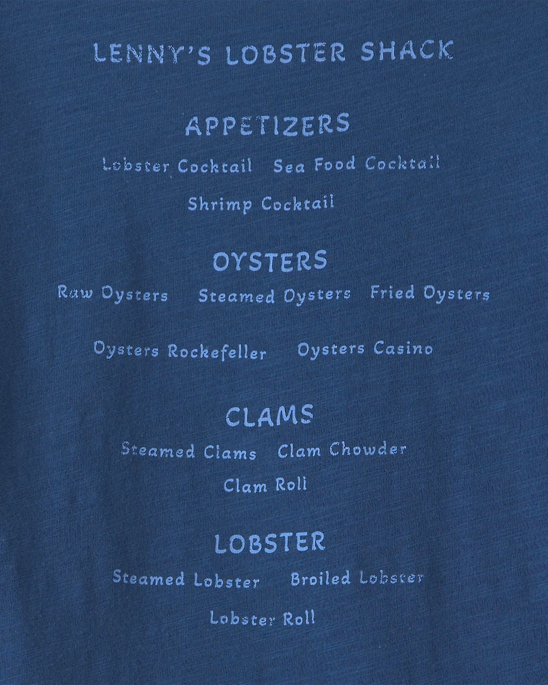 Boys Lobster Graphic Tee - Blue
