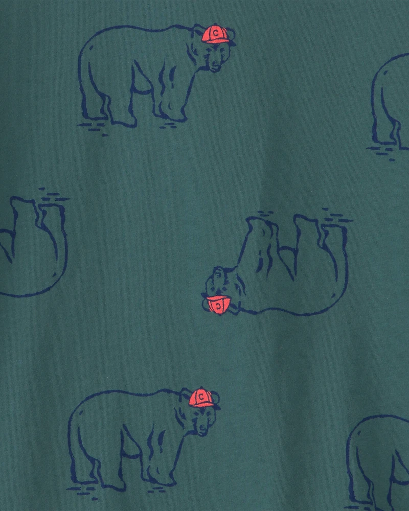 Boys Bear Long-Sleeve T-Shirt - Green