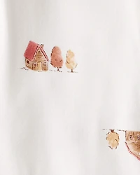 Baby Fall Print PurelySoft Long-Sleeve 2-Way Zip Sleeper- White