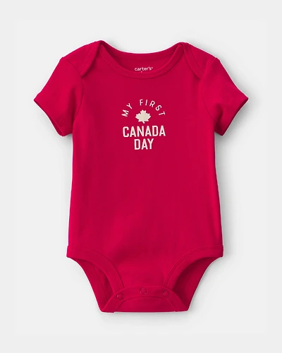 Baby My First Canada Day Bodysuit - Red