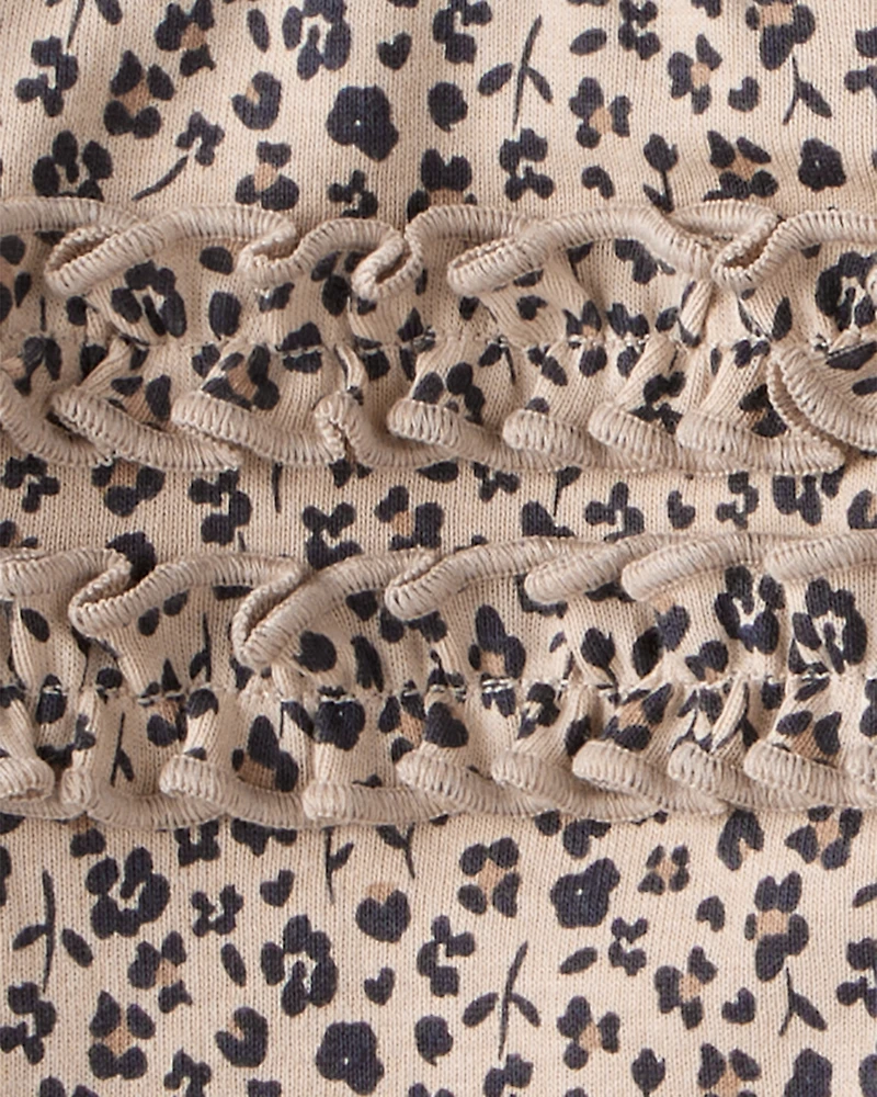 Baby Girl 3-Piece Cheetah Print Long-Sleeve Bodysuit & Pant Set