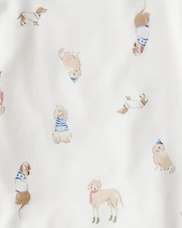 Toddler Dog Loose Fit 2-Piece Pyjamas - White