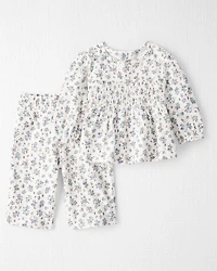 Baby Girl 2-Piece Organic Cotton Set BlueMist Bloom