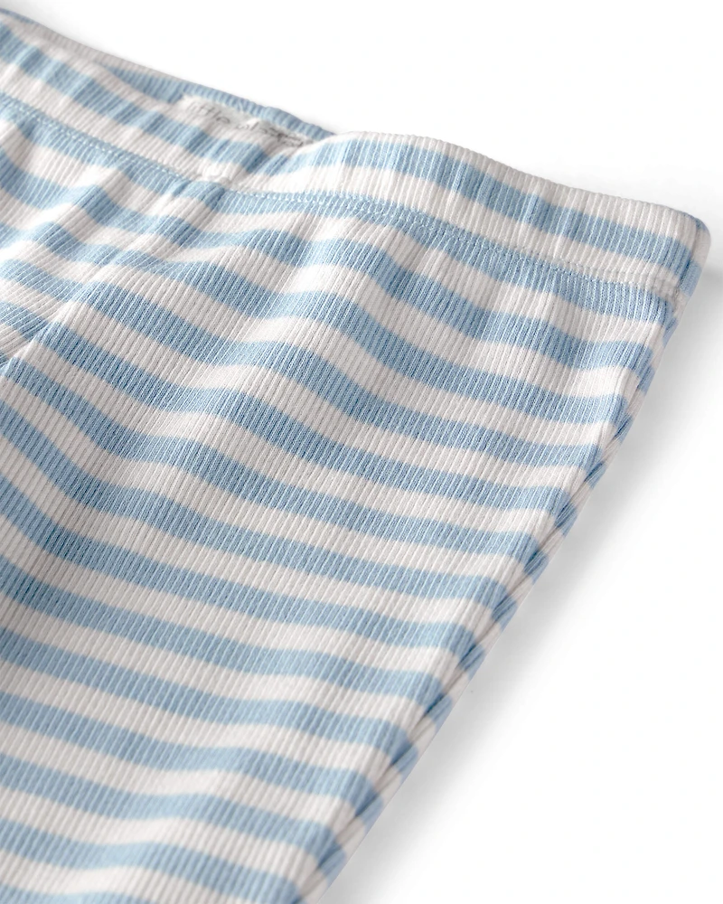 Baby Organic Cotton Striped Footed Pants
