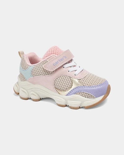 Toddler Girl Athletic Sneakers - White/Pink