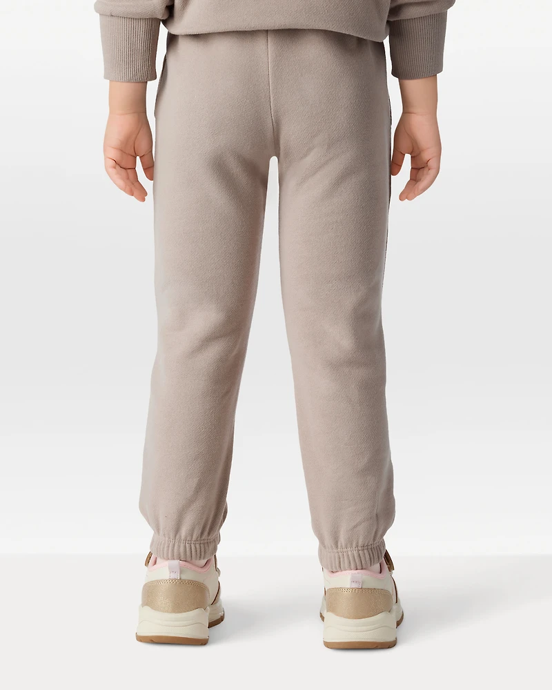 Toddler Girl Cotton Joggers - Brown