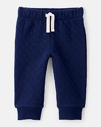 Baby Boy 2-Piece Striped Hooded Long-Sleeve Bodysuit Pant Set - White/Navy