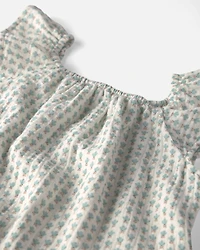 Girls 2-Piece Organic Cotton Gauze Top & Short Set Floral