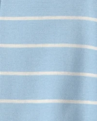 Baby Alligator Striped 100% Cotton Snug Fit 1-Piece pyjama - Blue