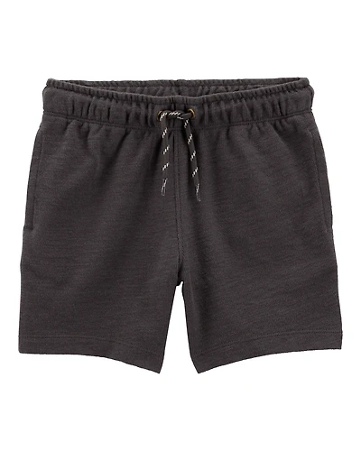 Baby Pull-On Cotton-Blend Shorts - Black