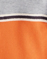 Boys Colourblock Thermal Long-Sleeve Tee - Orange/Grey