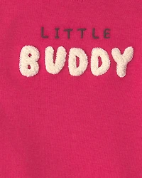 Baby Boy 2-Piece 'Little Buddy' Bodysuit & Pant Set - Red/Grey