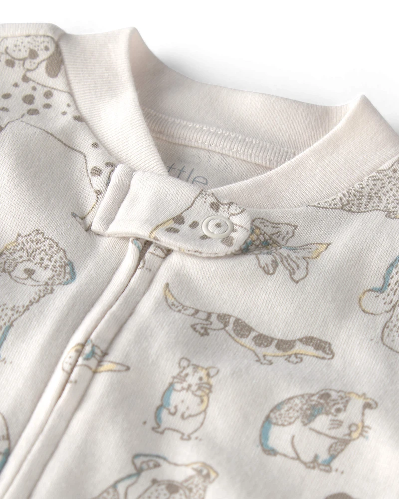 Baby Organic Cotton Sleeper Pyjama Pet-Print