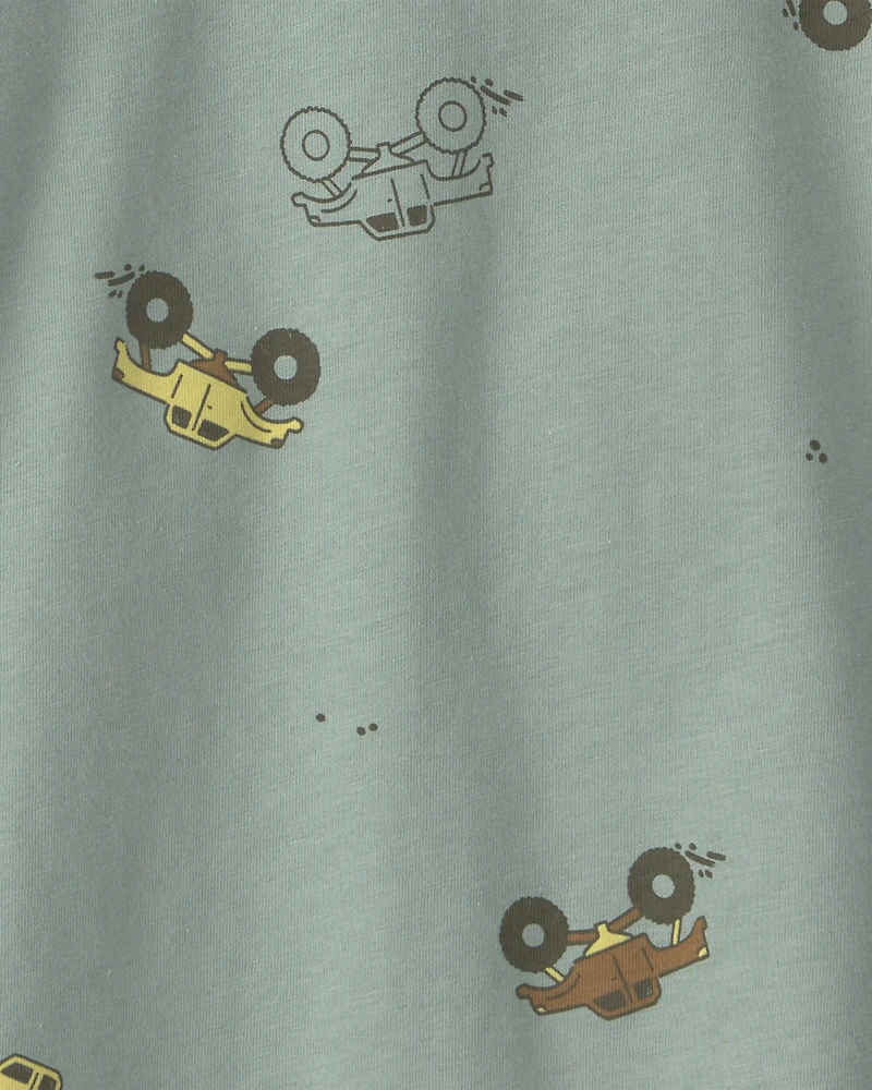 Toddler Boy Monster Truck Long-Sleeve T-Shirt - Green