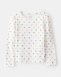 Toddler Girl Heart Velour Dress Set - Pink