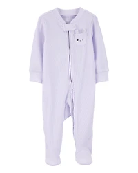 Baby Bunny 2-Way Zip Ribbed Sleeper pyjamas