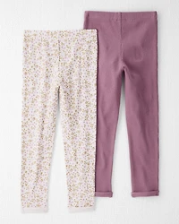 Toddler 2-Pack Organic Cotton Rib Leggings