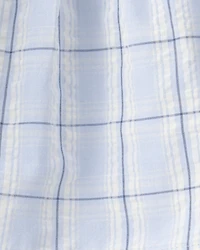 Baby Girl 3-Piece Gingham Hat, Top & Short Set - Blue