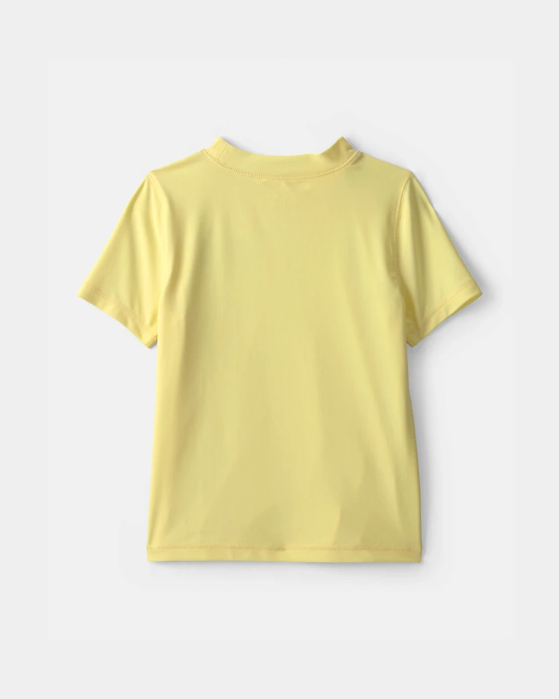 Boys Van Solid Short-Sleeve Rashguard - Yellow