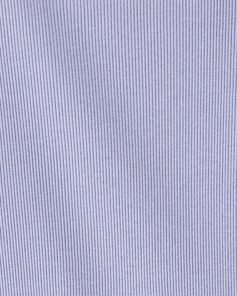 Girls Long Sleeve Cotton Dress - Blue