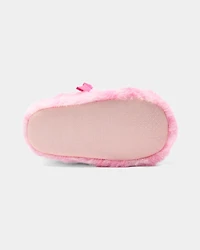 Girls Dragon Slippers - Pink