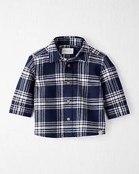 Baby Organic Cotton Button-Front Flannel Shirt
