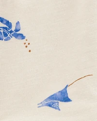 Toddler Sea Print Pull-On French Terry Shorts - Ivory