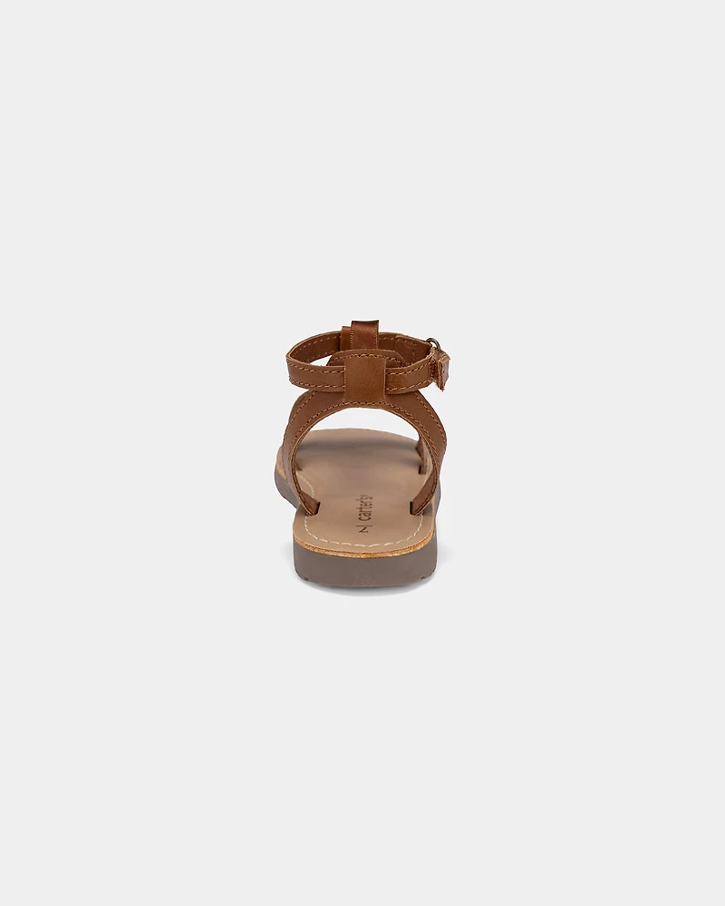 Toddler Girl Charm Sandals - Brown