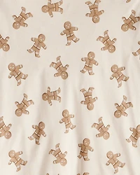 Adult Organic Cotton Pyjamas Set Gingerbread Man Print