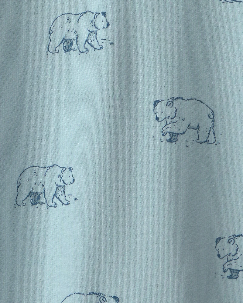 Baby Organic Cotton French Terry Jumpsuit Blue Bears