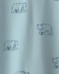 Baby Organic Cotton French Terry Jumpsuit Blue Bears