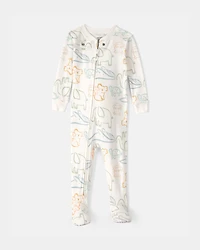 Baby Elephant 100% Cotton Snug Fit 1-Piece Pyjama Set - Ivory