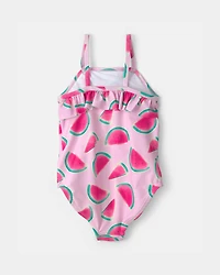 Toddler Girl Watermelon 1-Piece Swimsuit - Pink