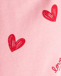 Baby Girl Heart Pull-On Stretch Leggings - Pink